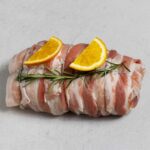 Pollo lardellato all'arancia